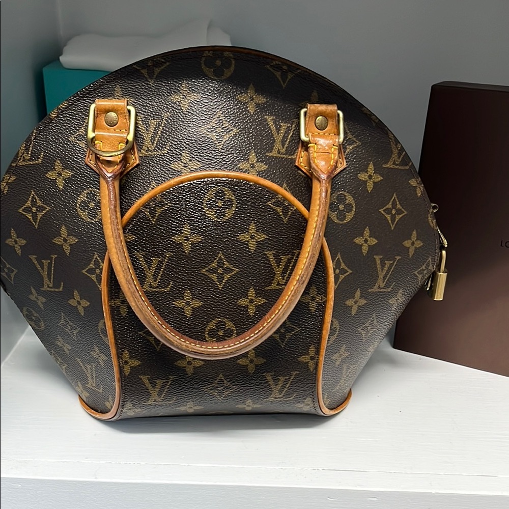 Louis Vuitton Monogram Dome Satchel in Brown with Tan Trim